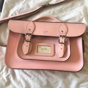 Pink Leather Satchel Bag